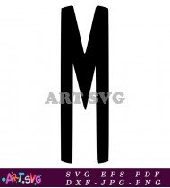 Black And White Capital Letter M Image SVG