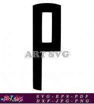 Black And White Capital Letter P Image SVG