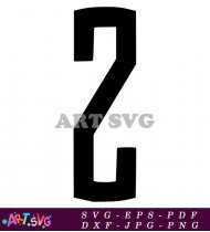 Baseball Letter Z Black And White SVG