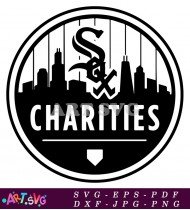 Baseball Letter S Chicago Charities Logo SVG 1