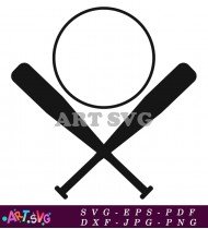 Baseball Bats Crossed Svg For Cricut SVG