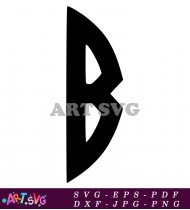 Bold Black Letter B Design SVG