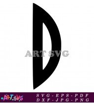 Bold Black Letter D Design SVG