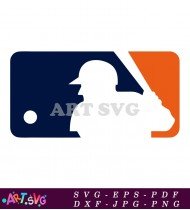 Baseball Player Silhouette in Game SVG