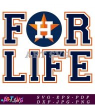 For Life Houston Astros Team Logo SVG