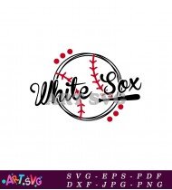 White Sox Baseball Logo Stitching Design SVG