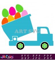 Easter Dump Truck Printable Coloring Pages SVG