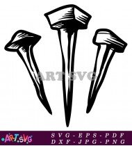 Three Nails Vector Silhouette Christian Art SVG