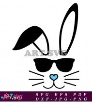 Easter Bunny With Sunglasses Bunny Design SVG