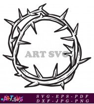 Crown Of Thorns Jesus Illustration Design SVG