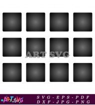 Square Black Frames In A Grid Layout Pattern SVG