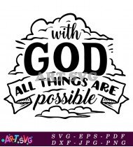 With God All Things Are Possible Quote SVG