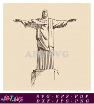 Jesus Statue Christ The Redeemer Brazil SVG