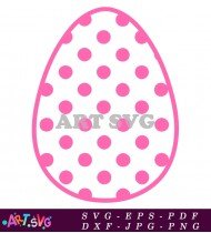 Polka Dot Easter Egg Pattern Vector Illustration SVG