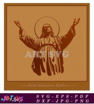 Silhouette Of Jesus Christ For Easter Holiday SVG