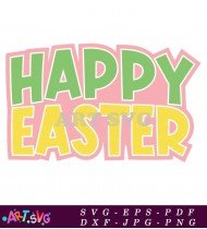 Happy Easter Design Vector Printable Graphic SVG