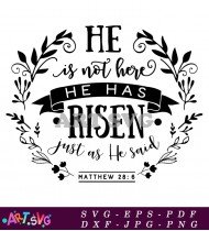 He Is Not Here He Has Risen SVG