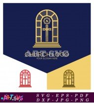 Church Logo Design Graphic Religious Vector SVG