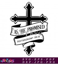 As He Promised Christian Bible Verse Design SVG