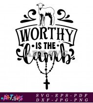 Worthy Lamb Christian Religious Scripture Quotes SVG 2