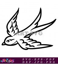 Christian Religious Flying Dove Vector Image SVG