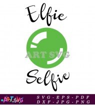 Elf Selfie Christmas Ornament SVG File Download