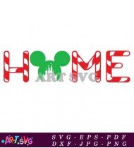 Red Green And Black Mickey Mouse Christmas Ornament SVG