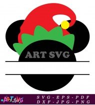 Elf Mickey Mouse Christmas Ornament Design SVG