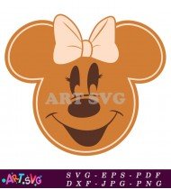 Gingerbread Mickey Mouse Head Silhouette Christmas SVG