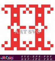 Christmas Alphabet Letter H Cut File SVG 3