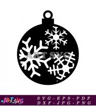 Elegant Snowflake Christmas Ornament For Decoration SVG