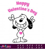 Happy Valentines Day Snoopy SVG