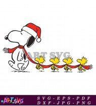 Snoopy Santa Claus With Friends SVG