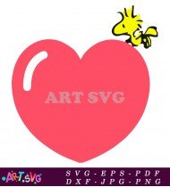 Snoopy Big Heart Love Romantic SVG