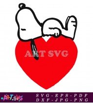 Snoopy Valentine Heart Love Cute SVG