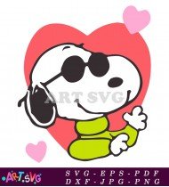 Snoopy Sunglasses Cool Dog Cartoon Images SVG