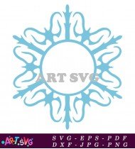 Circle Snowflake Christmas Ornament Cut File Svg SVG