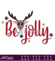 Be Jolly Festive Christmas Greeting Design Graphic SVG