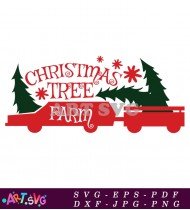 Christmas Tree Farm Truck Holiday Decor Sign SVG