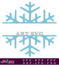 Snowflake Monogram Frame Christmas Winter Design Vector SVG