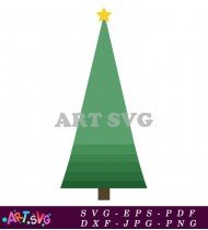 Christmas Tree Illustration Holiday Design Green Graphic SVG 1