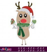 Reindeer Christmas Clip Art Cartoon Holiday Vector SVG 1