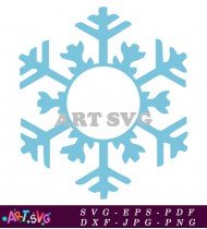 Circle Snowflake Design Template For Christmas Cards SVG 2