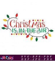 Christmas Lights Design With Saying Christmas SVG