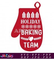 Holiday Baking Team Oven Mitt SVG Design 2