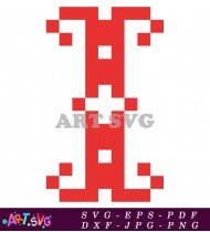 Pixelated Christmas Tree Ornament Design Image SVG