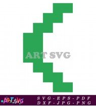 Green Pixelated Christmas Tree Design Simple SVG 1