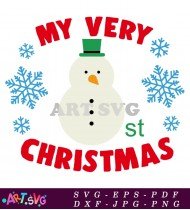 My Very First Christmas Snowman SVG