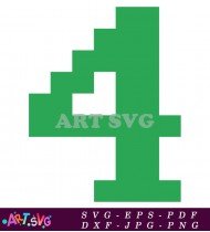 Pixelated Green Letter Design Pattern SVG