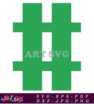 Green Pixelated Shape Design Simple Abstract Pattern SVG 1